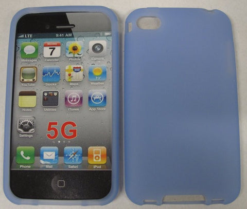 Soft Silicone Case for iPhone 5 - Light Blue