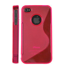 Stylish Silicone Case Cover for iPhone 4 4S (Magenta)
