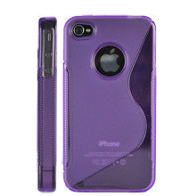 Stylish Silicone Case Cover for iPhone 4 4S (Purple)