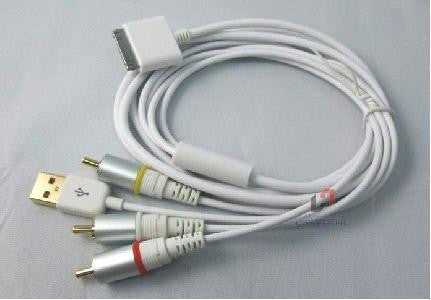 AV Video TV Cable for iPhone 3G(S) 4G 4S iPod Touch iPad