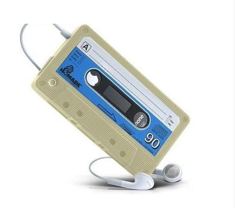 White Retro Tape Silicone Case Cover For iPhone 4 4S