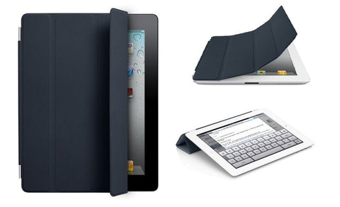Original Genuine Smart Cover for Apple iPad 2 - Leather Navy Blue